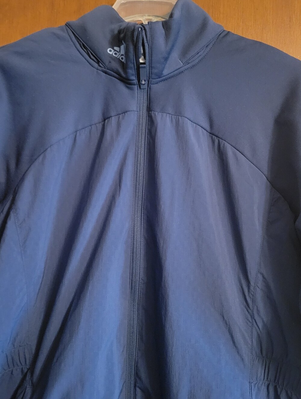 Adidas Parka Jacket Womens XL Blue Full Zip Long Sleeve Hooded Golf Outdoor - Picture 3 of 13